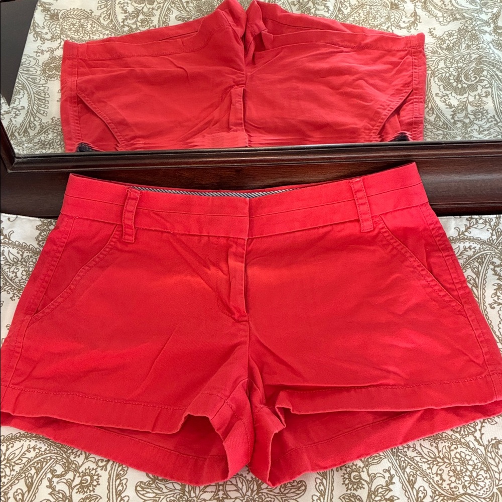 J. Crew Vibrant Red Women's Chino Shorts